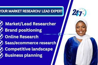 market research, b2b lead research for saas, ecommerce product operation analyst