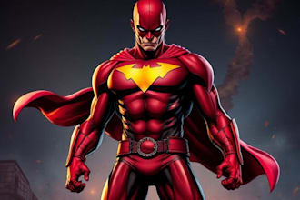 marvel style comic book superhero character