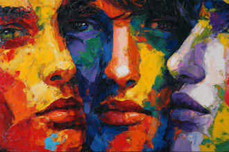 make abstract painting art or color abstract art
