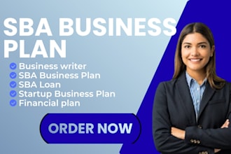 prepare sba business plan with financial plan for loan approval and funding