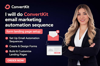 do convertkit email marketing email automation sequence form landing page setup