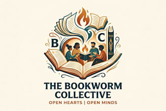 design a creative and modern book club logo