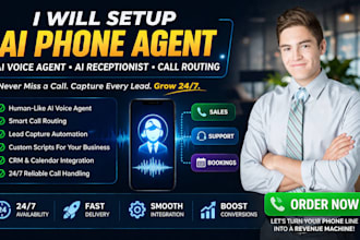 setup ai voice receptionist smart call routing system ai phone agent expert