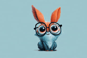 draw an eyecatchy mascot, animal cartoon character