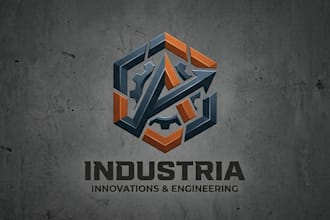 design a strong and professional industrial logo