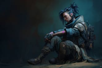 design futuristic cyberpunk and sci fi characters