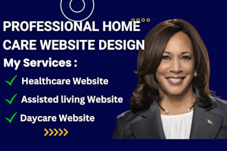 design home care, healthcare, assisted living, daycare website