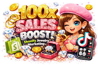 100x sales boost shopify jewelry store website via jewelry tiktok ads marketing
