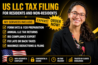 usa tax filing, US tax returns, llc tax, business tax 1120 5472 1040 cpa