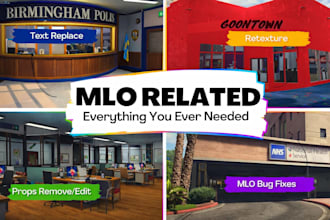 create custom fivem mlo maps, interiors, exteriors, ymap, props and retexture