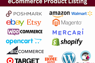 create shopify, ebay, amazon product listings