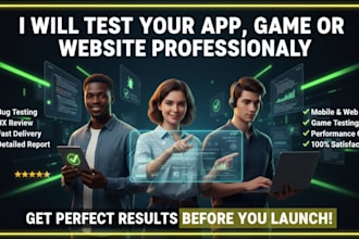 user test beta test manual test saas website app game and provide feedback