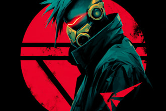 design yberpunk futuristic logo for you