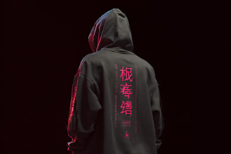 create glitchy cyberpunk logo for you