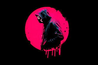 design futuristic cyberpunk logo or typography for you