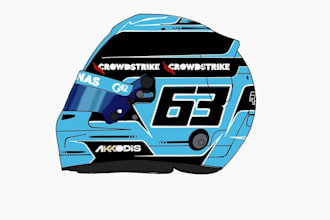 design high quality f1 helmet mascot logo with t shirt design