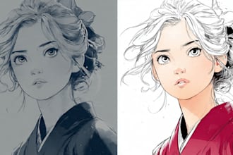 draw your portrait in anime or manga style