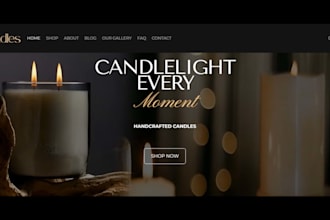design candle shopify store candle website dropshipping candle store