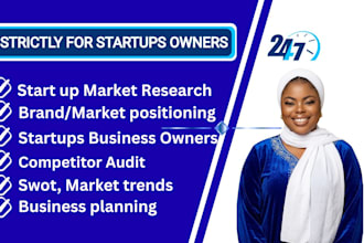 market analysis, business research and market positioning strictly for startups
