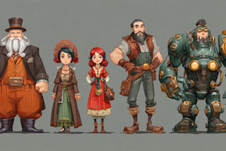 design unique and high quality gaming characters for games