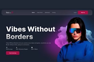 do music website for artist dj band event podcast studio