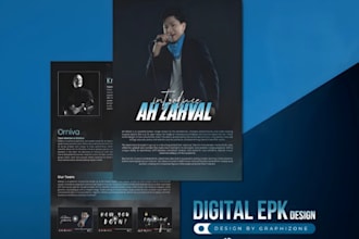 design clickable epk, media kit, press kit, author website, one sheet