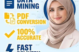 do data mining and PDF conversion accurately professionally