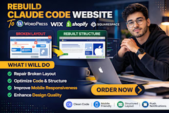 clone claude code website to shopify claude wordpress wix squarespace migration