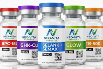 do premium peptide label design vial label, peptide sarms, product label design