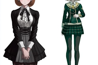 draw a danganronpa character style art for you