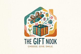 design a creative and charming gift shop logo