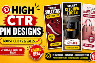 design high CTR pinterest pins for affiliate products