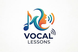 design a creative and professional vocal lessons logo