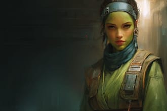 reate cinematic star wars inspired character art