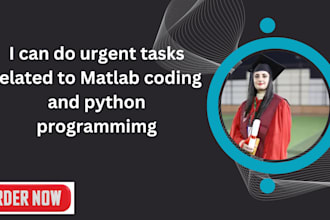 do urgent matlab coding with simulation and python ptogramming