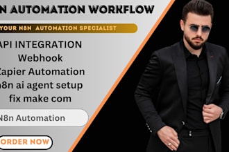 develop ai agent with n8n workflow automation power automate make com automation