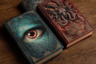 design a sci fi fantasy book cover design that sells