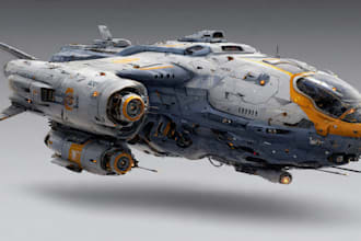 draw high quality spaceship concept