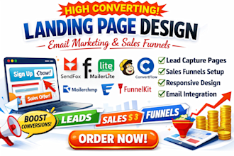 design sendfox flodesk mailerlite mailchimp convertflow funnelkit landing page