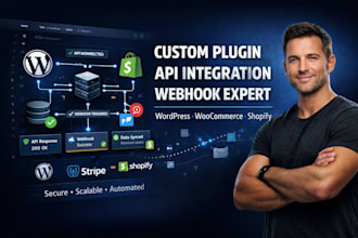develop custom wordpress plugin, woocommerce, shopify app, API integration