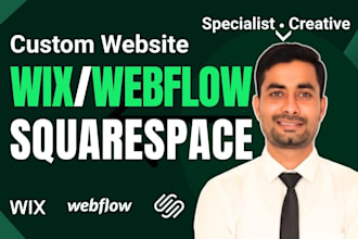 design or redesign custom wix, webflow, or squarespace website