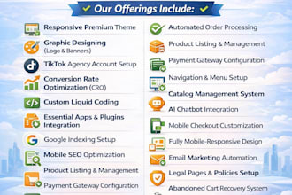 design shopify store, shopify website, droppshiping store