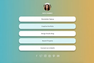create a professional link in bio page or linktree website