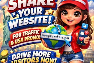 share your website link on social media for traffic and promotion