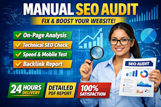 do manual SEO audit with actionable report for your website