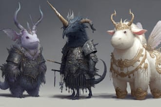 illustrate fantasy art creatures and characters