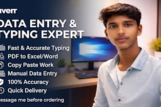 do fast typing and accurate data entry jobs