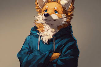 draw cute furry art and character art for you