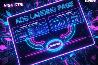 create a high converting landing page for facebook ads or google ads