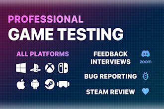 playtest and review your game on any platform